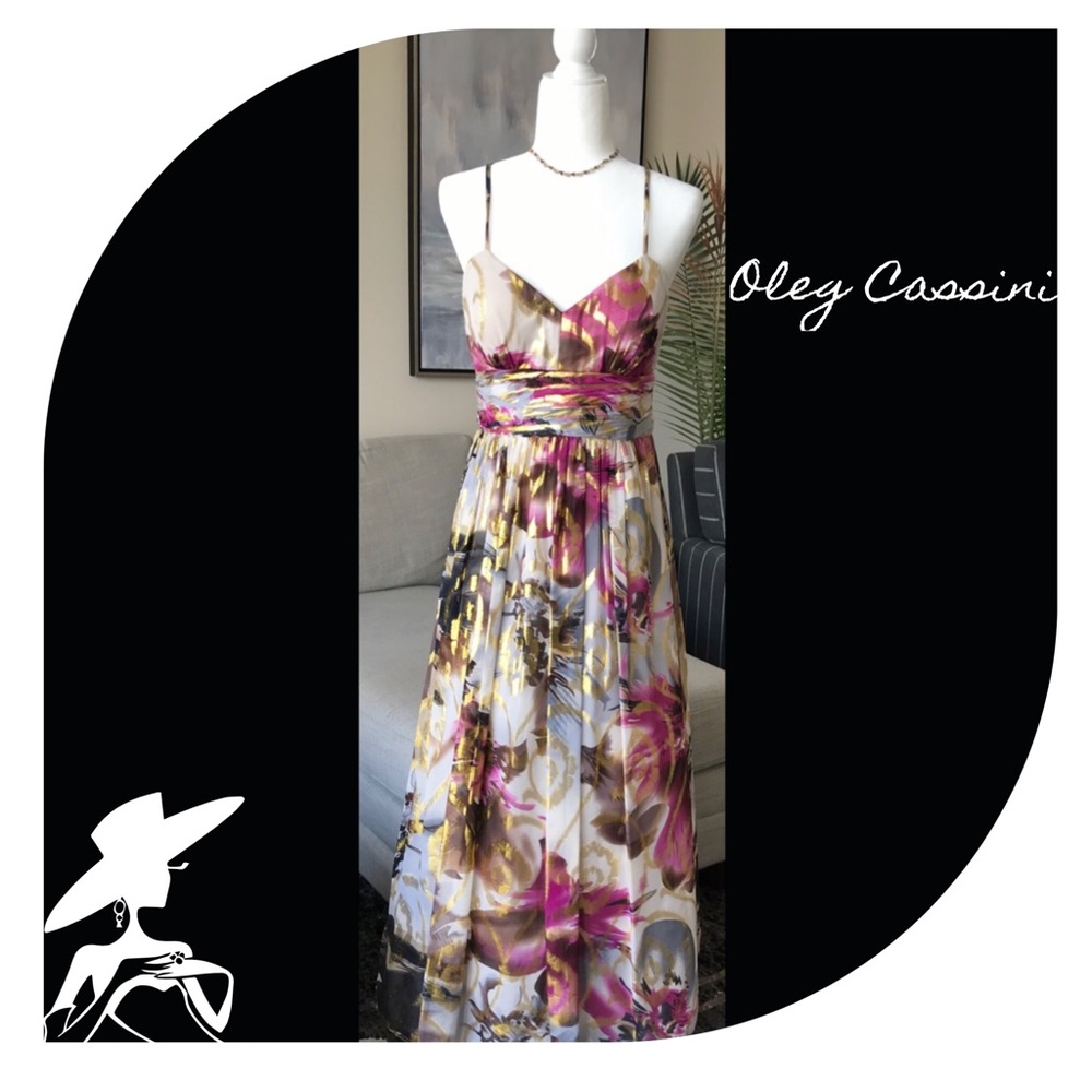 Oleg Cassini Beautiful Long Dress Sz 8🥰